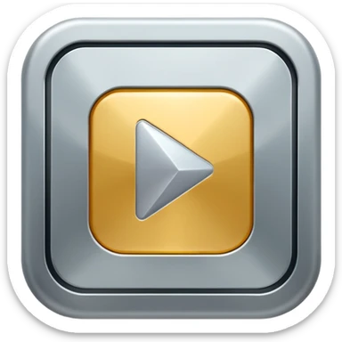 silver play button sticker