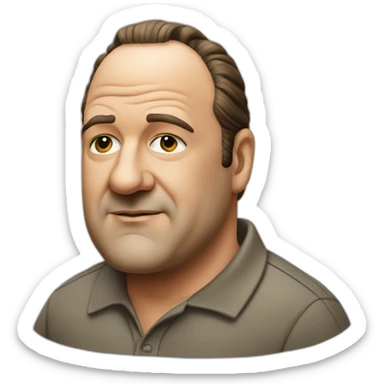 Tony soprano with polo tshirt sticker