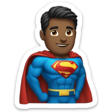 Super man qui pète sticker