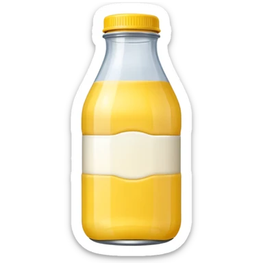 baby Milk bottle yellow sticker