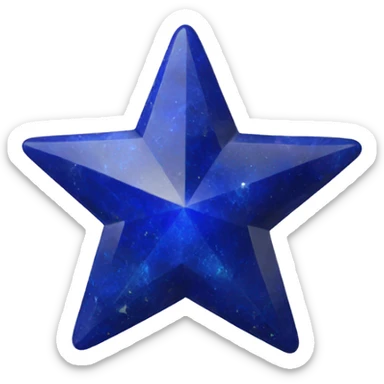 One Lapis lazuli star sticker