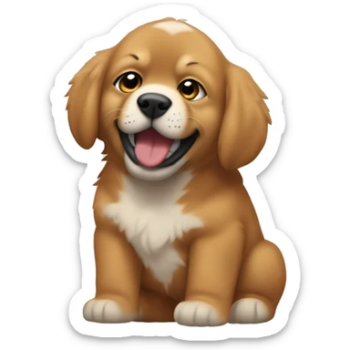 Baby gronk rizzing up a  Tibetan Mastiff sticker