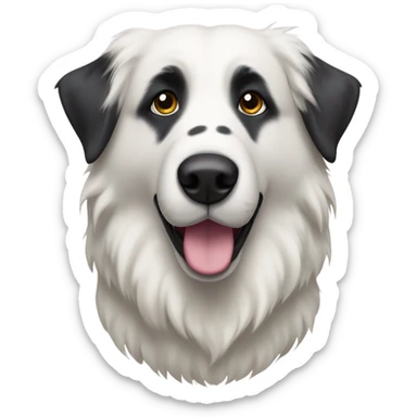 Great Pyrenees with black face sticker