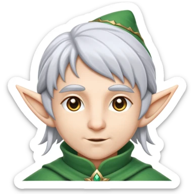 Frieren the elf mage with silver hair sticker