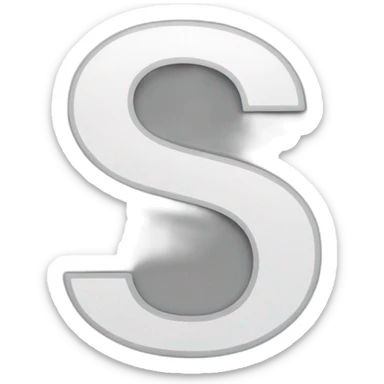 Letter S black and white app logo sticker