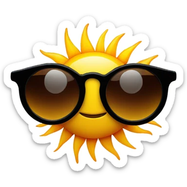 sun wearing sun glasses sticker