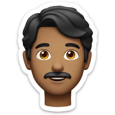 forester with black hair and slight mustache on upper lip sticker