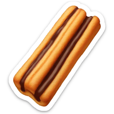 Churro with chocolate sticker