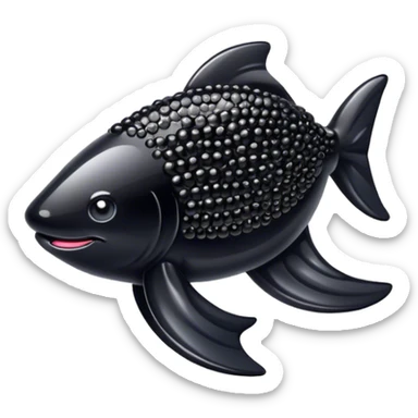 Luxury black caviar sticker