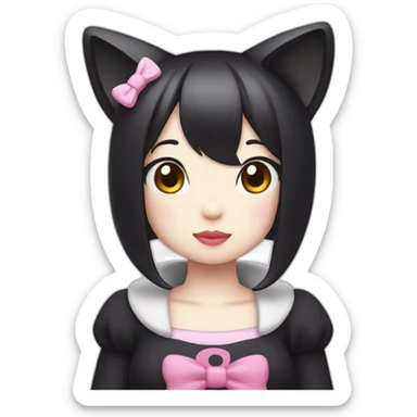 hello kitty kuromi sticker