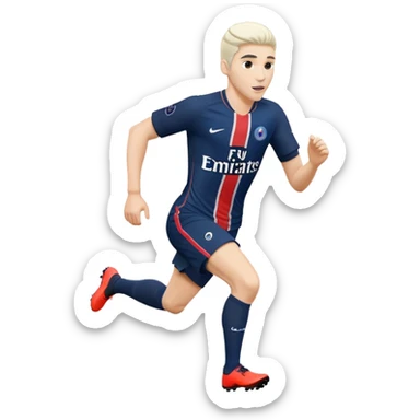 paris st germanin player running white skin sticker