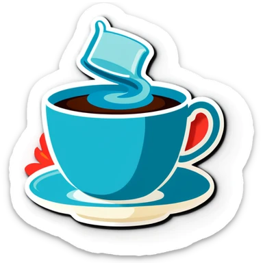 tea cup sticker