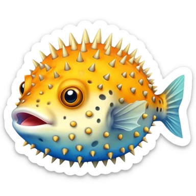 Puffer fish sticker