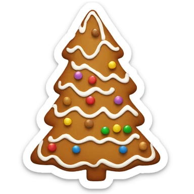 Gingerbread themed Christmas tree sticker