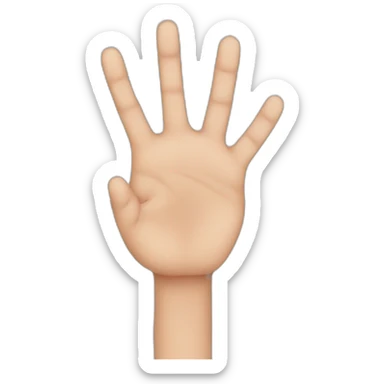 unnatural-hand-with-two-short-one-thick-finger sticker