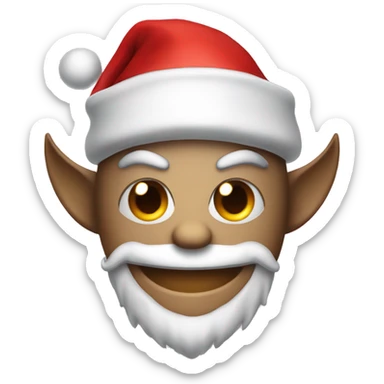 Combine Santa hat with standard smiling devil emoji sticker