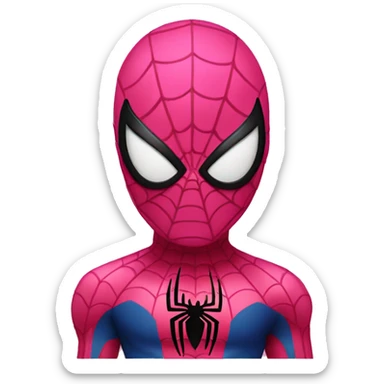 pink spiderman sticker