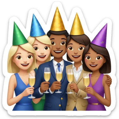 Personas reunidas charlando entre amigos sticker