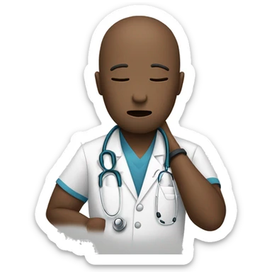 Face palm with stethoscope sticker