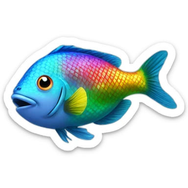 Jonathan Toews as rainbow fish inside an aquarium sticker