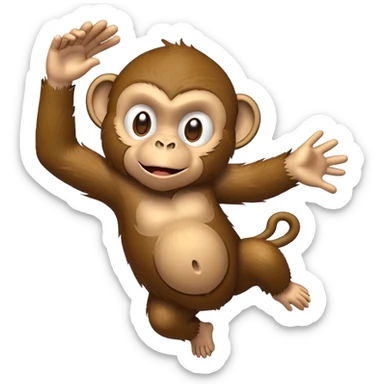 Scimmia che lancia cacca sticker