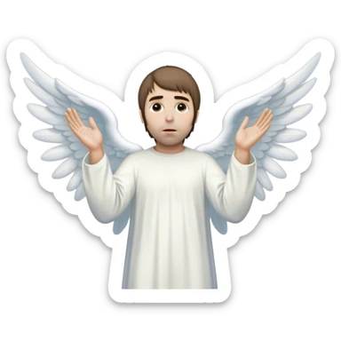 Liam Gallagher as a angle entering heaven sticker