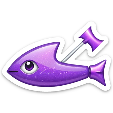 flecha para direita com glitter e roxa > sticker