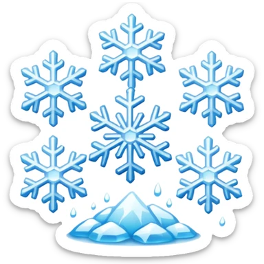 Snowflakes in winter morning sticker