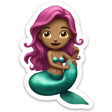 a mermaid with a lap sticker