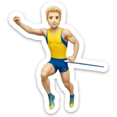 Pole vault male sweden sticker