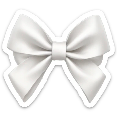 white hair bow sticker