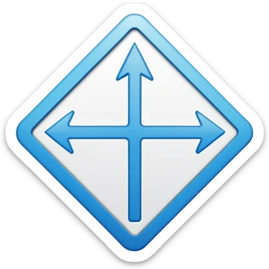 Mach mir eine vireck, auf der rechten seite ein pfeil rauf auf der linken einer runter sticker