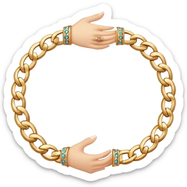 hand with bracelet sticker