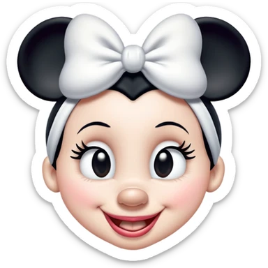 Minnie Mouse winking sticker