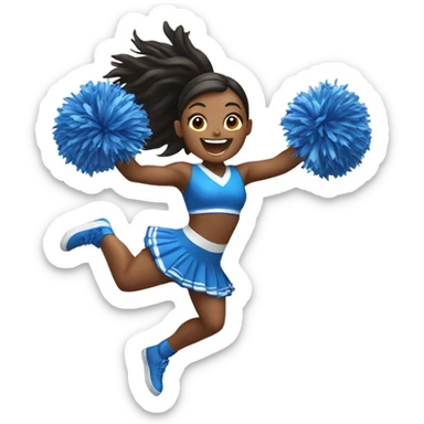 cheerleader jumping sticker