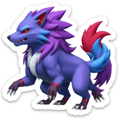 WereGarurumon-Zoroark-fusion sticker