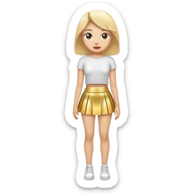 miu miu gold skirt mini sticker