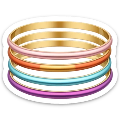 Elegant multicolour metal bangles  sticker