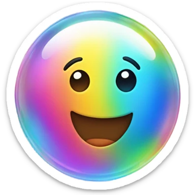 three cute bubbles sticker