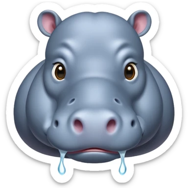 hippopotamus sticker
