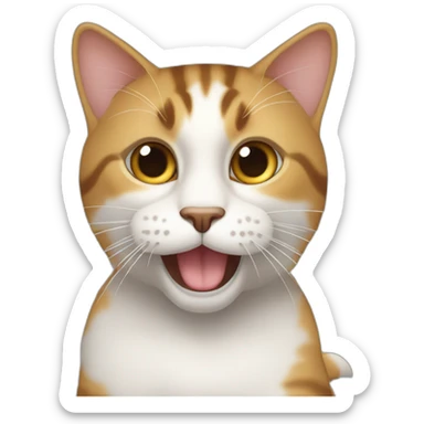 puedes hacer un gato con las patas para adelante sticker