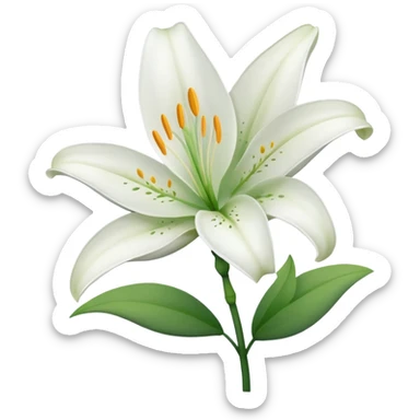 Lily flower sticker