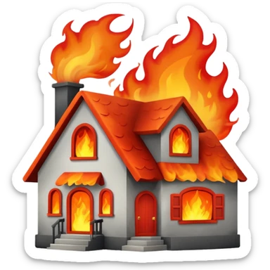 house fire sticker