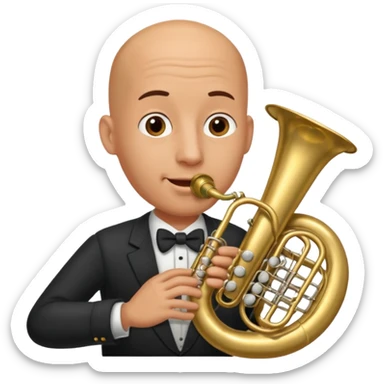 tuba gespielt von Glatzkopf sticker