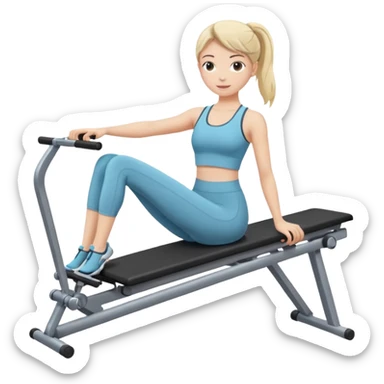 girl pilates on machine sticker