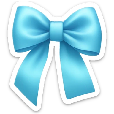 Light blue bow sticker
