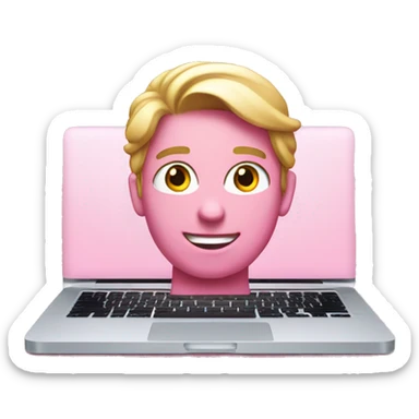 Pink MacBook Pro  sticker