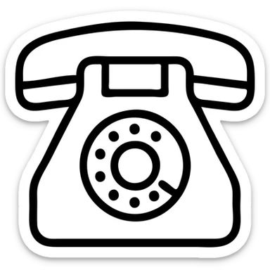 black telephone, vintage phone sticker