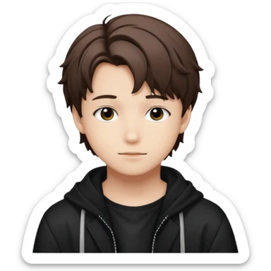 felix of stray kids brunnete sticker