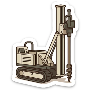 rack-mounted geotechnical drilling rig (Geoprobe-style soil sampling machine), no people just the machine, transparent background sticker